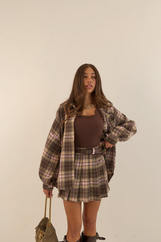 CAMICIA TARTAN BLAIR ROSA