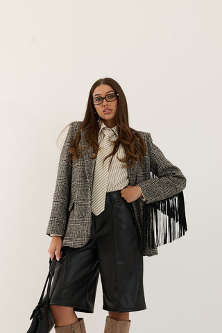 BLAZER FRANGE SHERIFF NERO