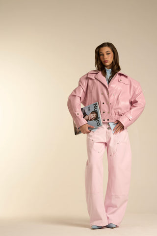 PINK GLOSSY BOMBER