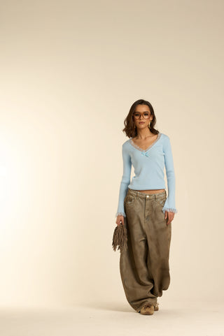 VINTAGE TAUPE BALLOON JEANS