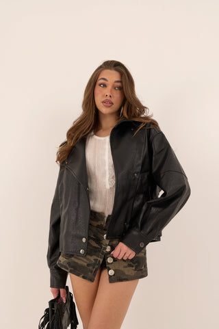 GIACCA PELLE ELVIS BLACK