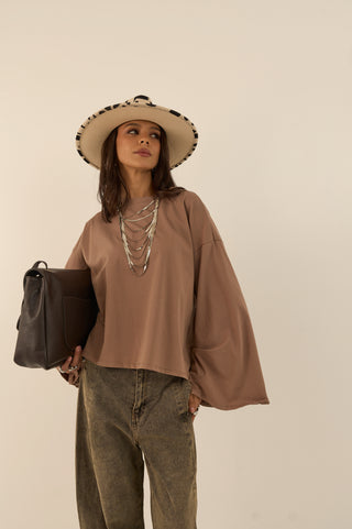 MAGLIA SQUADRATA BEL CAMMELLO