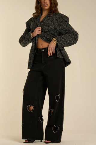 BRILLANT BLACK HEART DENIM