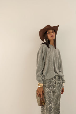 MAGLIA MANICA LUNGA ESSENTIAL GRIGIO