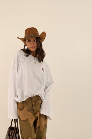 MAGLIA "GOOD THINGS TAKE TIME" BIANCO