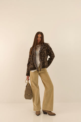 MICRO CARDIGAN DALLAS MARRONE