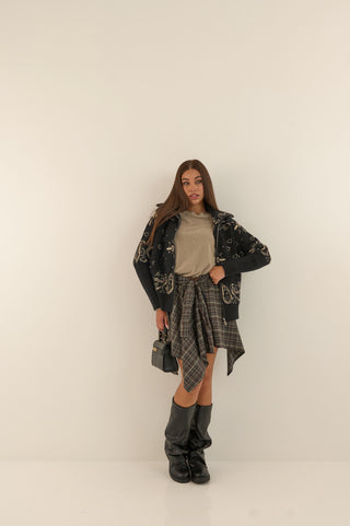 CARDIGAN ZIP RANGER NERO