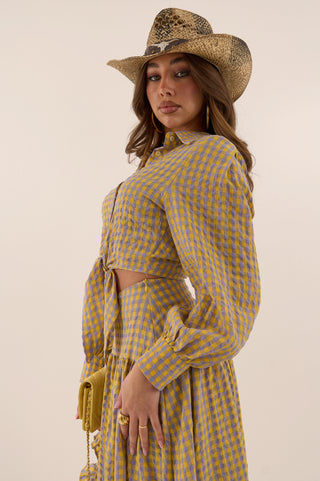 COORDINATO VICHY GIALLO
