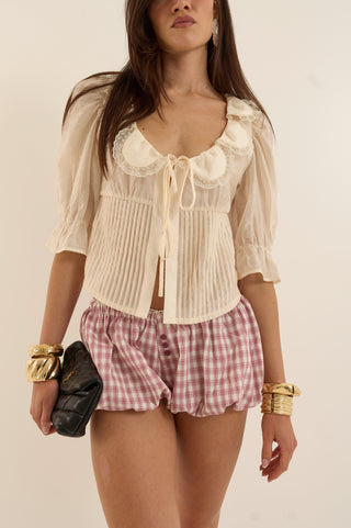 SHORTS QUADRETTI ROUGE