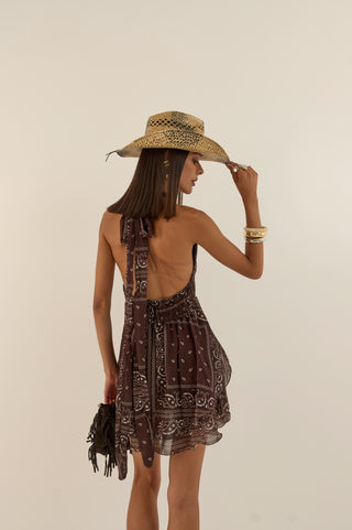 ABITO CHIFFON BANDIT MARRONE