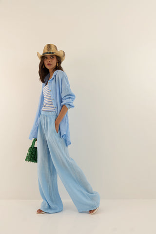 COORDINATO LINO ALGHERO AZZURRO