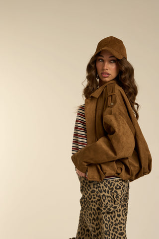 Bomber in suede BRUNA CAMMELLO