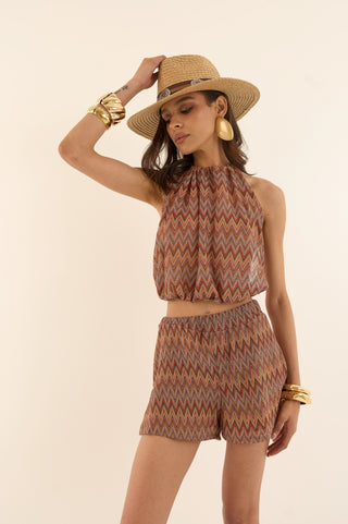 COORDINATO ZIGZAG TERRACOTTA
