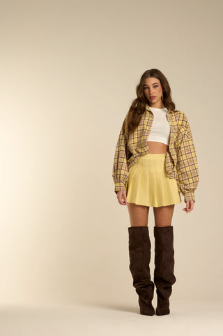 Gonna a pieghe CLÍO YELLOW