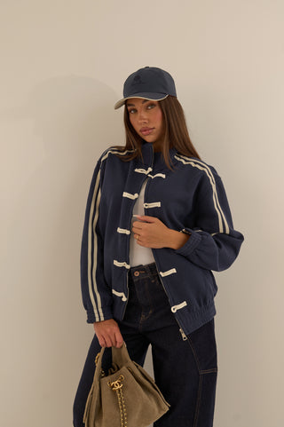 FELPA IMBOTTITA SPORTY CHIC BLU