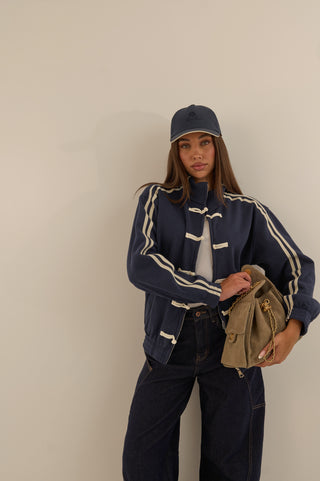 FELPA IMBOTTITA SPORTY CHIC BLU