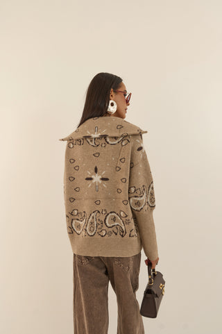 CARDIGAN ZIP RANGER BEIGE