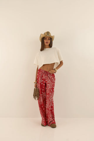 T-SHIRT CROP CON SPALLINA IMBOTTITA BIANCO
