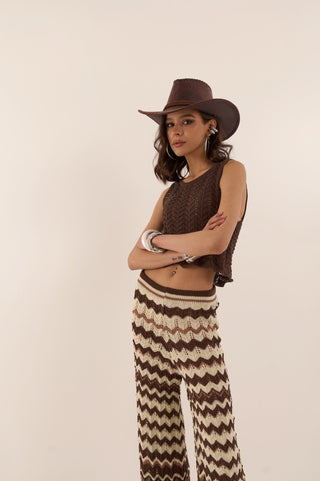 TOP CROCHET MOCHA