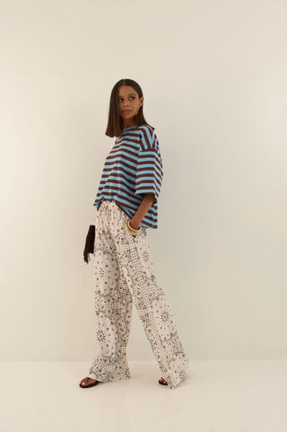PANTALONE BANDANAS BIANCO