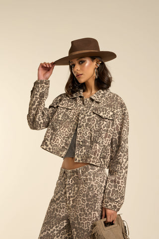 SAVANNA CROP DENIM JACKET