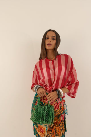 CAMICIA TUCSON RIGHE ROSSO
