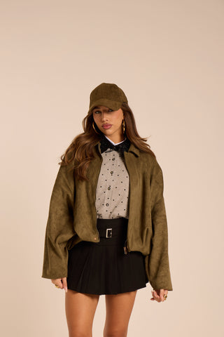 Bomber in suede BRUNA