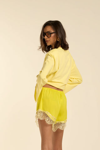 YELLOW PIZZO CULOTTE LINGERIE