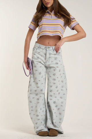 JEANS BALLOON FIORE LIBERO