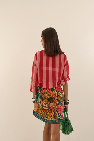 CAMICIA TUCSON RIGHE ROSSO