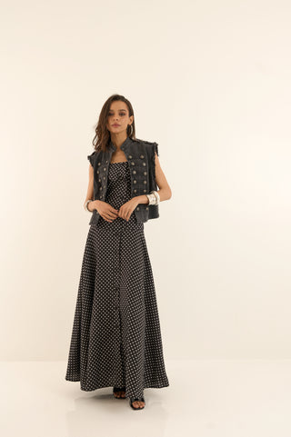 SMANICATO DENIM NAPOLEONE NERO