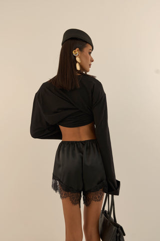 BLACK CULOTTE LINGERIE