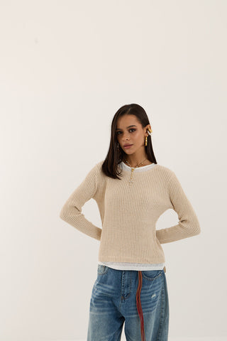 MAGLIA COSTE LAYER BEIGE
