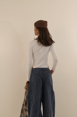 OVERLAP DENIM JEANS