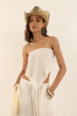PANTALONE FOULARD WHITE SAND