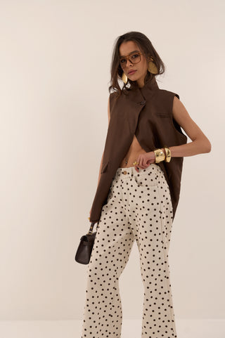 JEANS A POIS BETTY MARRONE