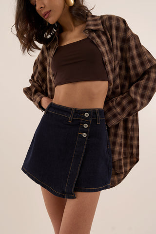 GONNA SHORTS SLAVATO ASIME' BLU