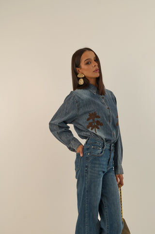 JEANS GAMBA DRITTA SCURO