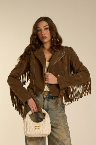 Giacca in Suede stringata FARWESTY