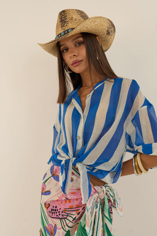 CAMICIA TUCSON RIGHE BLU