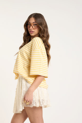 T-SHIRT squadrata a righe MARTINA