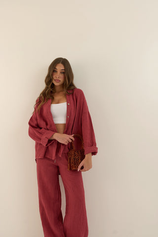 COORDINATO LINO ALGHERO BORDEAUX