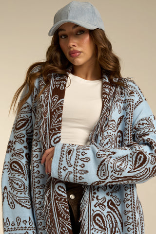 Cardigan Jacquard BLUE