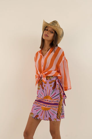 GONNA PAREO CORTO TAHITI LILLA