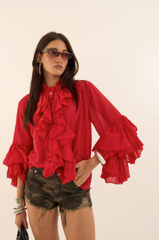 CAMICIA SAHARA ROSSO