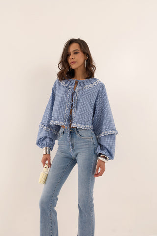 JEANS A ZAMPA FRAYED