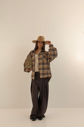 PANTALONE SARTORIALE OFFICE MARRONE