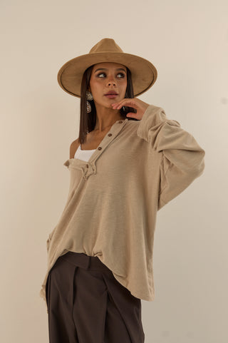 MAGLIA AMPIA WEEKEND BEIGE