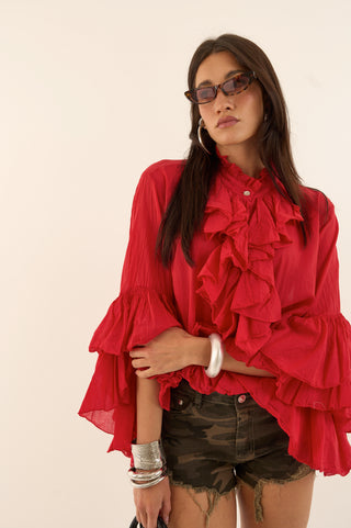 CAMICIA SAHARA ROSSO