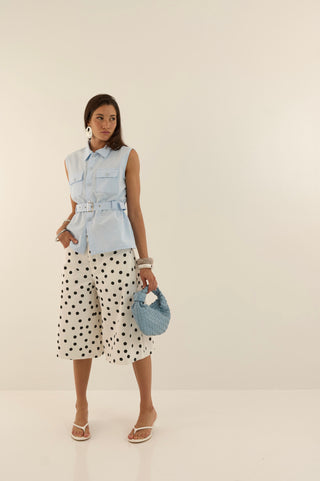 CAMICIA SMANICATA SARTORIALE CELESTE